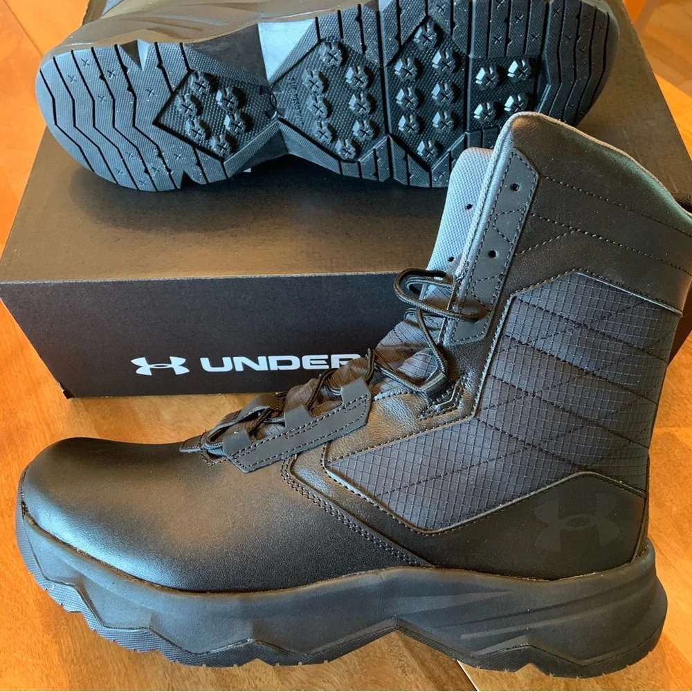NWB Under Armour Men’s Stellar G2 Black Tactical Boots Sz 14 - Picture 1 of 11